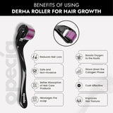 Opecia Derma Roller 0.5MM For Bald Patches, Hair Regrowth & Scalp Activation | With 540 Titanium Alloy Needles | Safe & Effective to Use