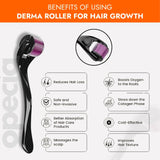 Opecia Derma Roller 0.5MM For Bald Patches, Hair Regrowth & Scalp Activation | With 540 Titanium Alloy Needles | Safe & Effective to Use