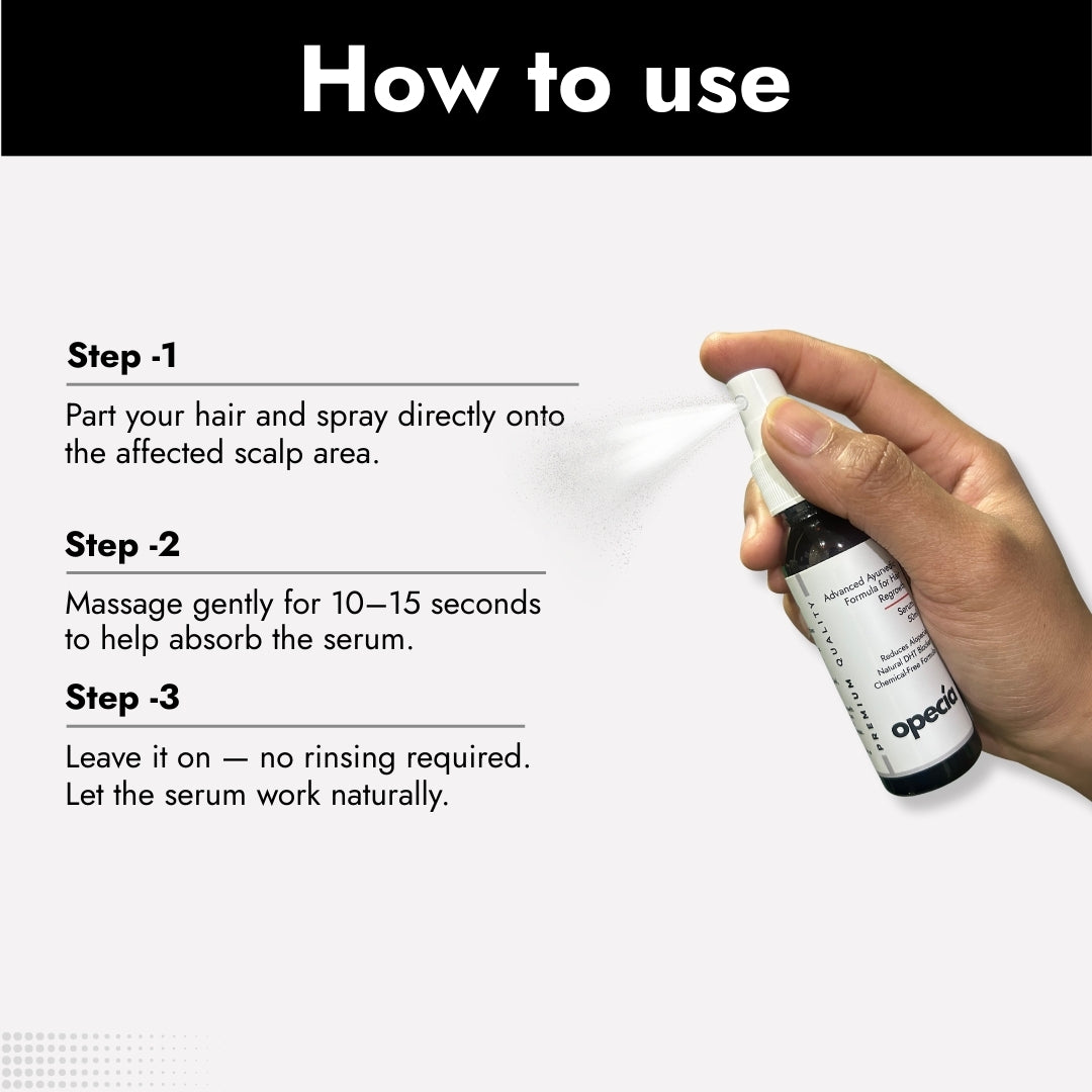 Alopecia Hair Regrowth Serum Spray 50ml - Advanced Formula for Alopecia Areata Treatment