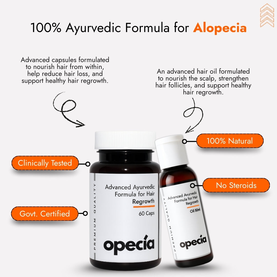 Alopecia Areata Treatment Medicine Kit – Best Natural Solution for Hair Patch, Hair Regrowth & Scalp Nourishment