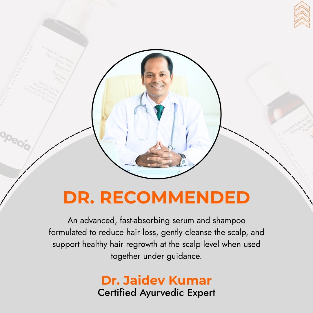 Alopecia Serum & Shampoo Combo Pack – Advanced Ayurvedic Formula For Hair Fall Control & Bald Patch Recovery