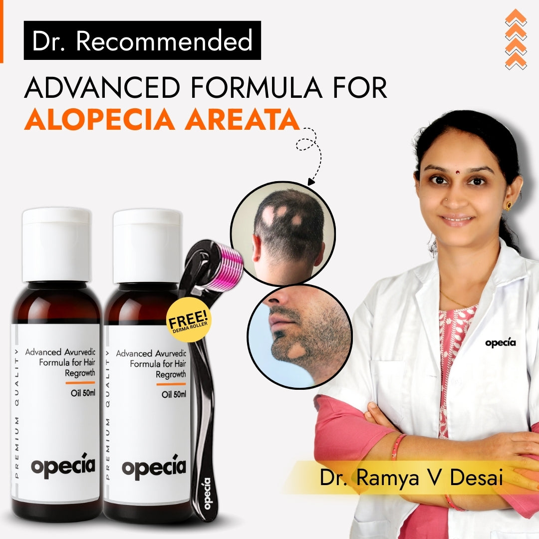 Alopecia Hair Patch Oil with Roller  - Advanced Formula for Alopecia Areata Treatment